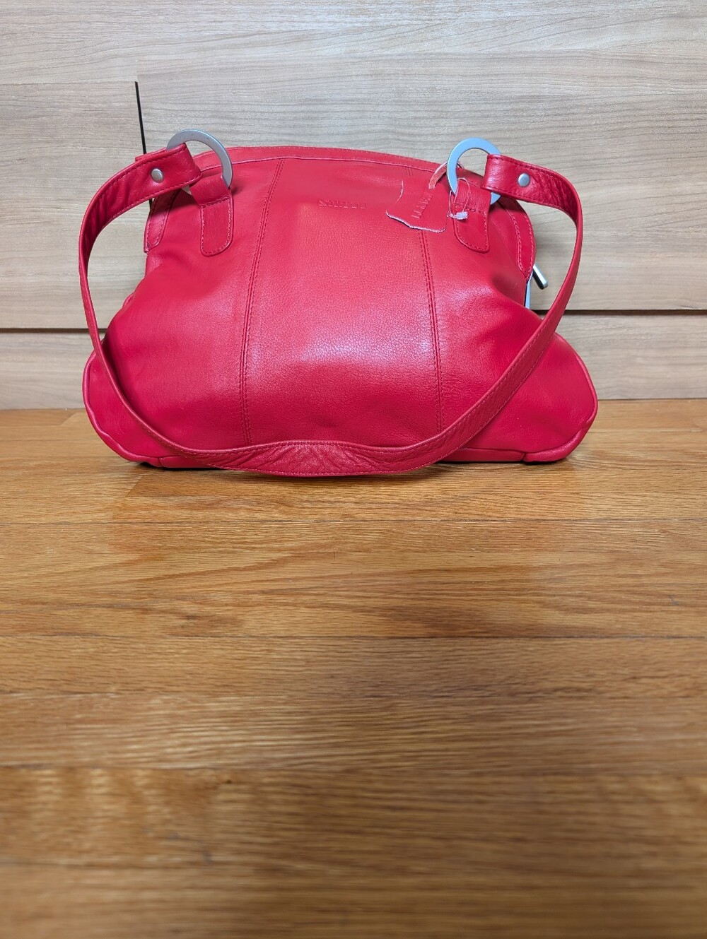 NWOT Vintage SANTI Red Pebbled Leather Shoulder Bag